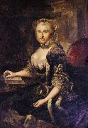 Johann Georg Ziesenis Portrait of Augusta Hanover oil painting on canvas